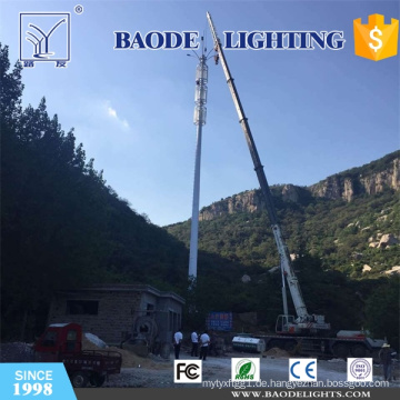 Lange Lebensdauer Telecom Pole Stahlturm mit Lichtfunktion